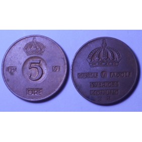 SWEDEN 5 Ore 1961 TS