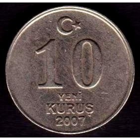 TURKEY 10 Kurus 2007