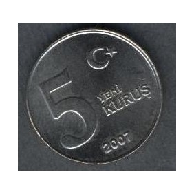 TURKEY 5 Kurus 2007