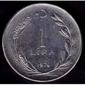 TURKEY 1 Lira 1976