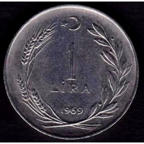 TURKEY 1 Lira 1969