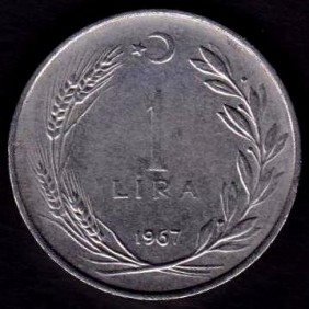 TURKEY 1 Lira 1967