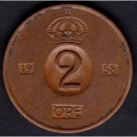 SWEDEN 2 Ore 1958