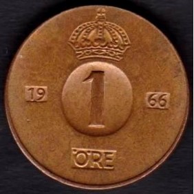 SWEDEN 1 Ore 1966