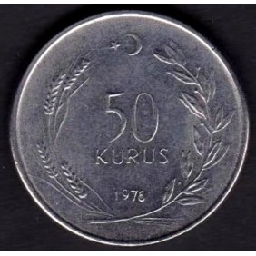 TURKEY 50 Kurus 1976