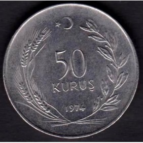 TURKEY 50 Kurus 1974