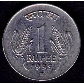 INDIA 1 Rupee 1999 H