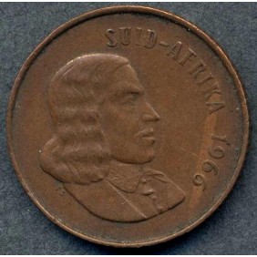 SOUTH AFRICA 2 Cents 1966...