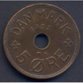 DENMARK 5 Ore 1932