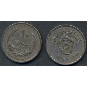 LIBYA 10 Milliemes 1965