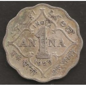 BRITISH INDIA 1 Anna 1929 C