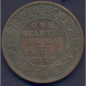 BRITISH INDIA 1/4 Anna 1933