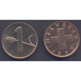 SWITZERLAND 1 Rappen 1980...