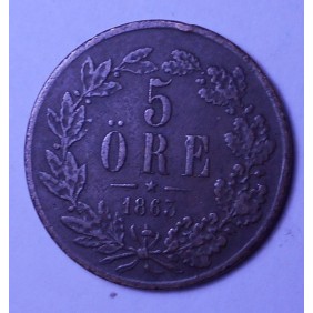 SWEDEN 5 Ore 1863