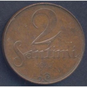 LATVIA 2 Santimi 1922