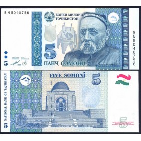 TAJIKISTAN 5 Somoni 1999...