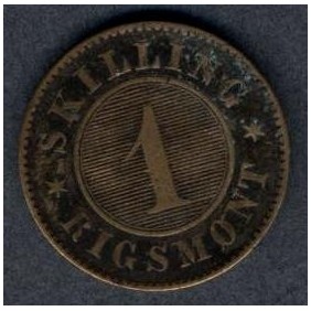 DENMARK 1 Skilling Rigsmont...