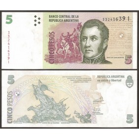 ARGENTINA 5 Pesos 2003 Serie I