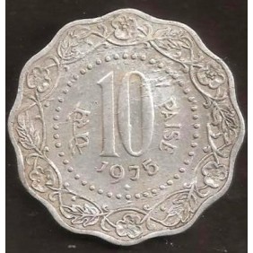 INDIA 10 Paise 1975 B