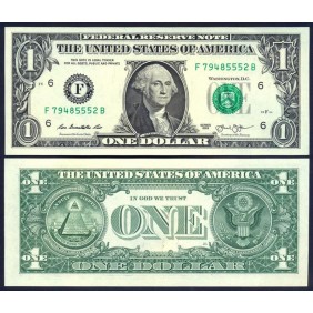 USA 1 Dollar 2013 Letter F