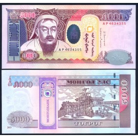 MONGOLIA 5000 Tugrik 2013