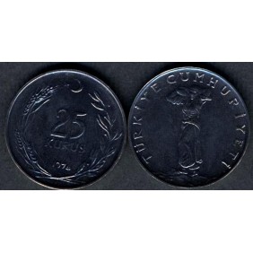 TURKEY 25 Kurus 1974