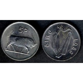 IRELAND 5 Pence 1986
