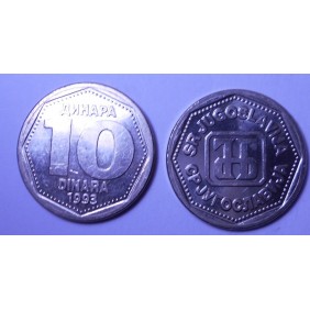 YUGOSLAVIA 10 Dinara 1993