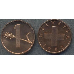 SWITZERLAND 1 Rappen 1983...