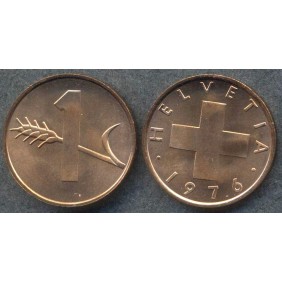 SWITZERLAND 1 Rappen 1976...