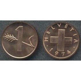 SWITZERLAND 1 Rappen 1974...