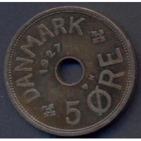 DENMARK 5 Ore 1927 N