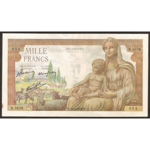 FRANCE 1000 Francs 28.01.1943