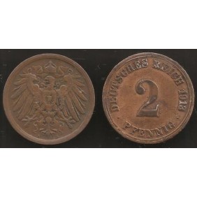 GERMANY EMPIRE 2 Pfennig...