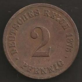 GERMANY EMPIRE 2 Pfennig...