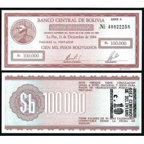 BOLIVIA 10 Centavos on...