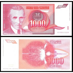 YUGOSLAVIA 1000 Dinara 1992