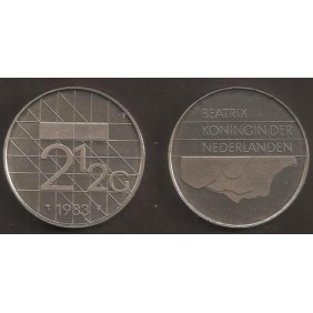 NETHERLANDS 2 1/2 Gulden 1983