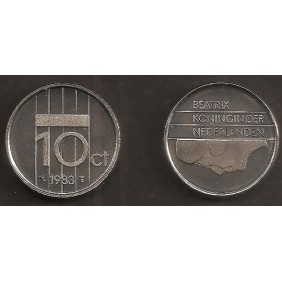 NETHERLANDS 10 Cents 1983