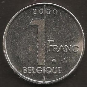 BELGIUM 1 Franc 2000 Belgique