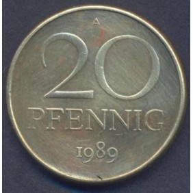 DDR 20 Pfennig 1989