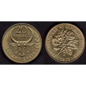 MADAGASCAR 20 Francs 1971 FAO