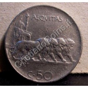 50 CENTESIMI LEONI 1921 RIGATO