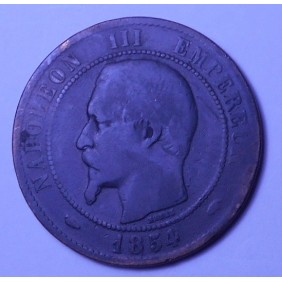 FRANCE 10 Centimes 1854 A
