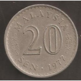 MALAYSIA 20 Sen 1977