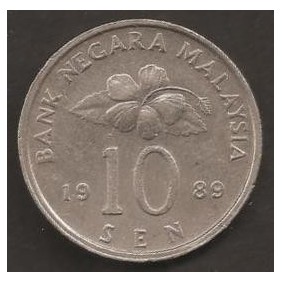 MALAYSIA 10 Sen 1989