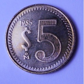 MEXICO 5 Pesos 1985 KM 502
