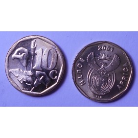 SOUTH AFRICA 10 Cents 2001