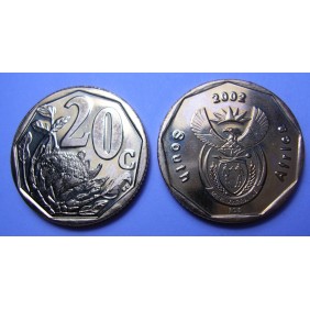 SOUTH AFRICA 20 Cents 2002