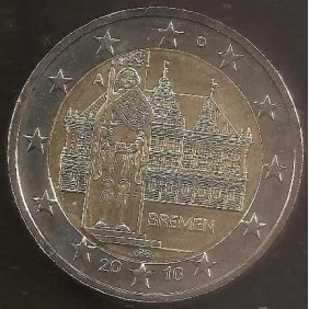 GERMANY 2 Euro 2010 A Bremen